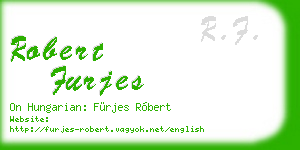 robert furjes business card